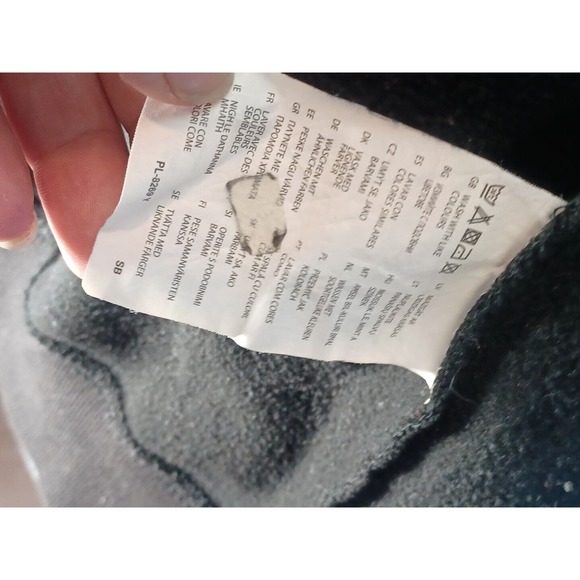 Vintage Goth Black Small Jacket Skull "Deaths Guiding Light" White Stripe - Picture 10 of 16